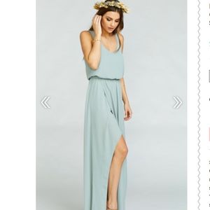 Show Me Your Mumu Kendall Maxi Dress  Silver Sage